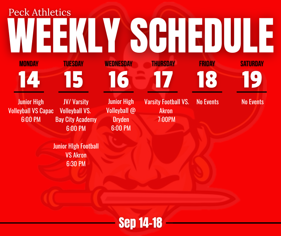 Weekly Sports Schedule 