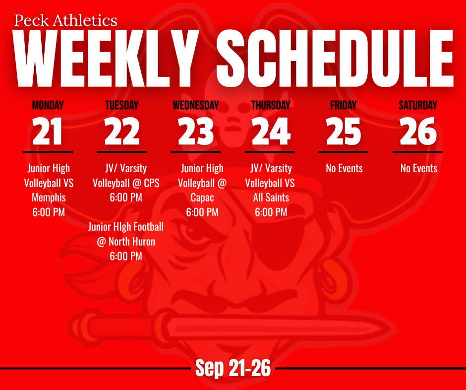 Weekly Sports Schedule 