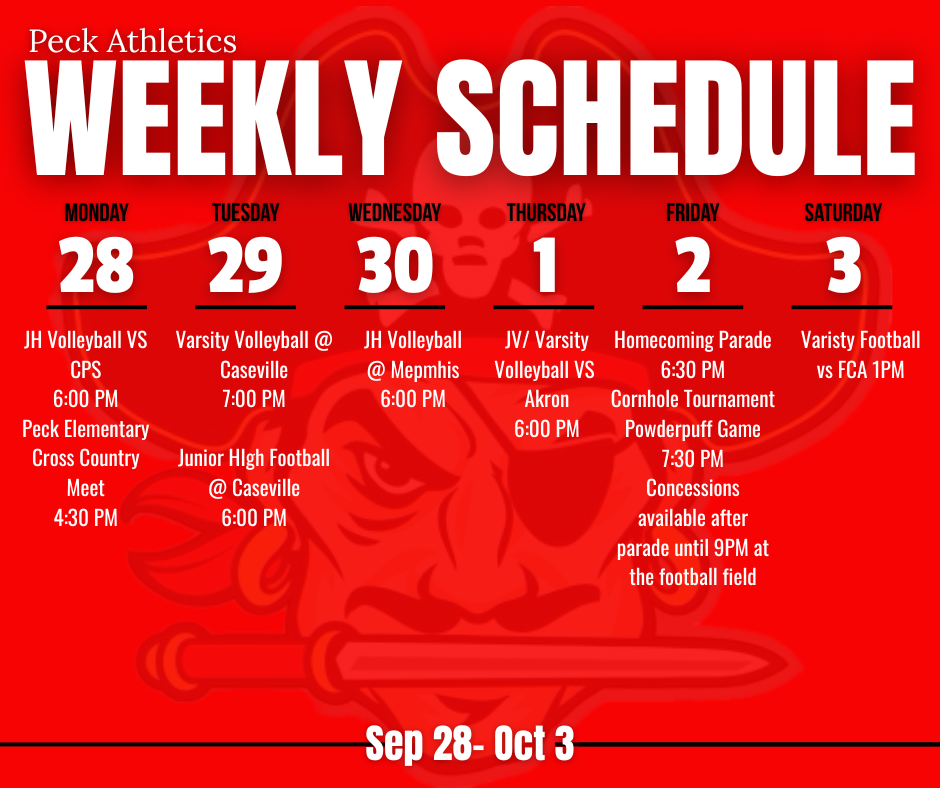 Weekly Sports Schedule 