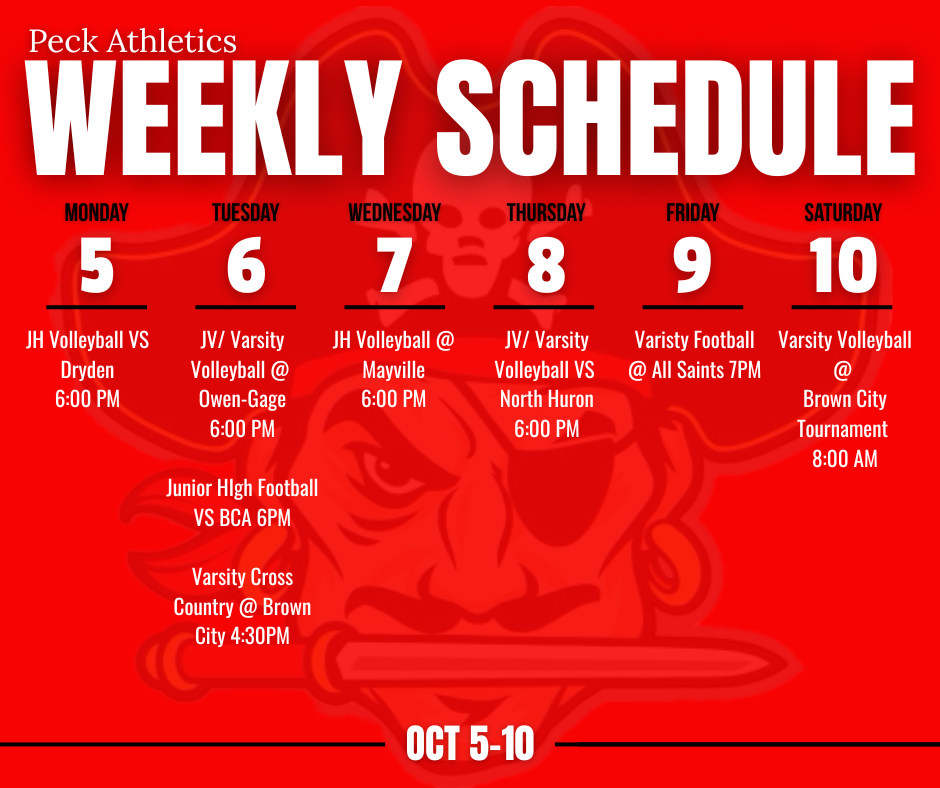 Weekly Sports Schedule