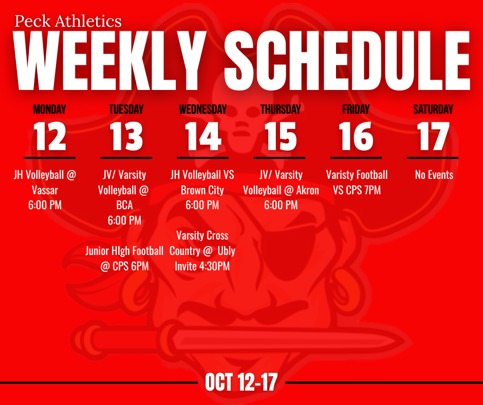 Weekly Sports Schedule
