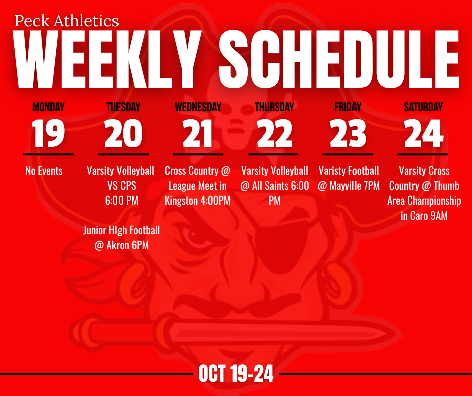 Weekly Sports Schedule 
