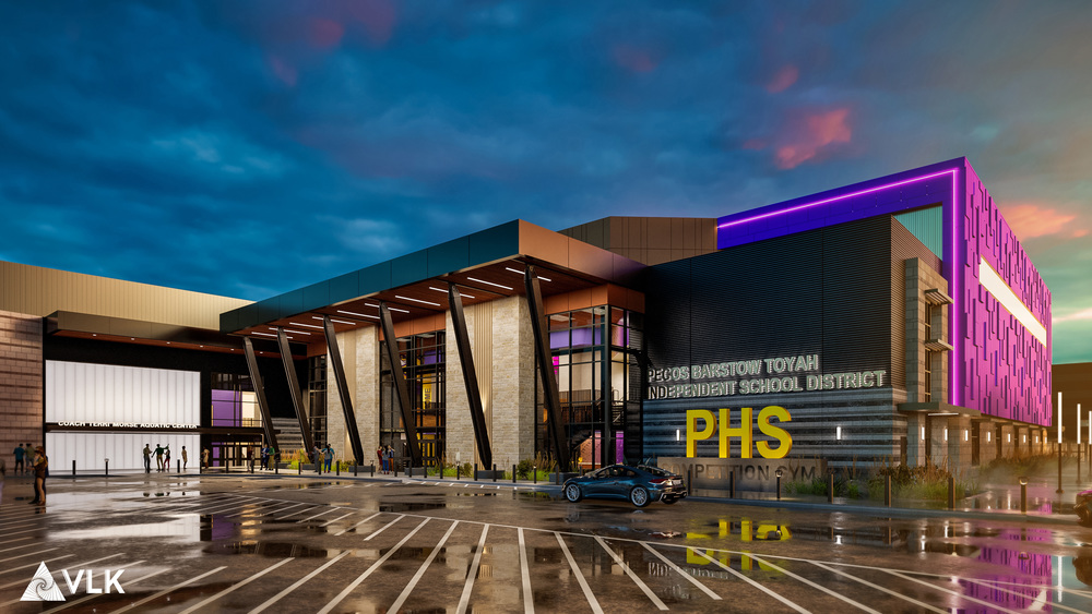 exterior shot of phs competition gym