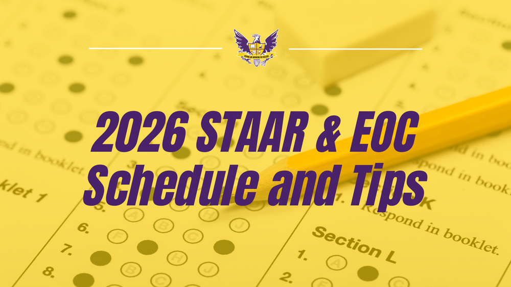image: scantron filled with answers and a pencil text: 2026 STAAR and EOC Schedule and Tips