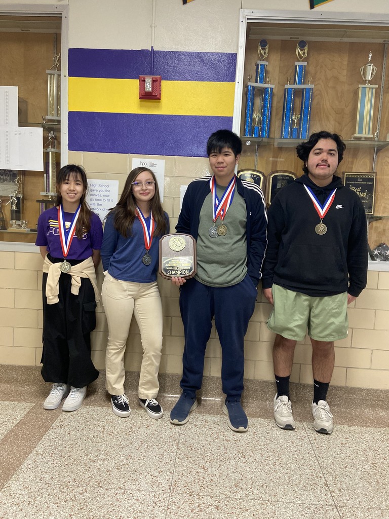 UIL calculator Team District Champs Milian Morales, Lina Caceres, Charles Viray, Joshua Conteras