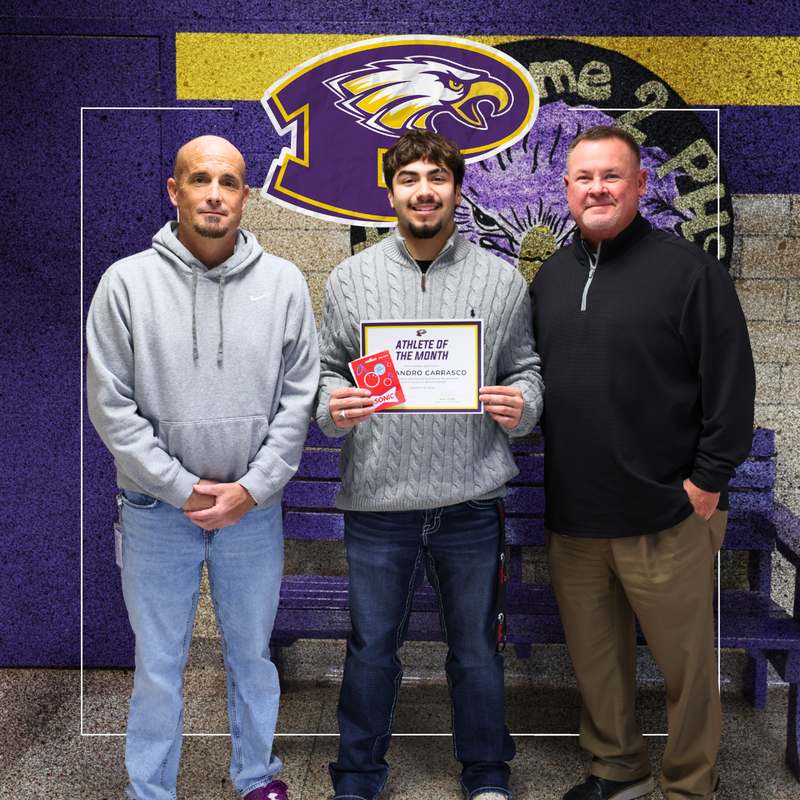Alejandro Carrasco alongside Coaches Peters and Williams
