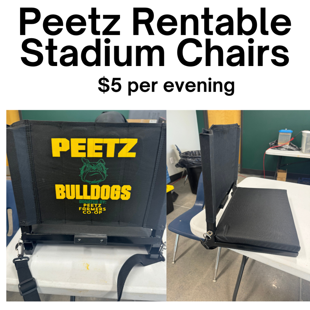 Peetz rentable stadium chairs