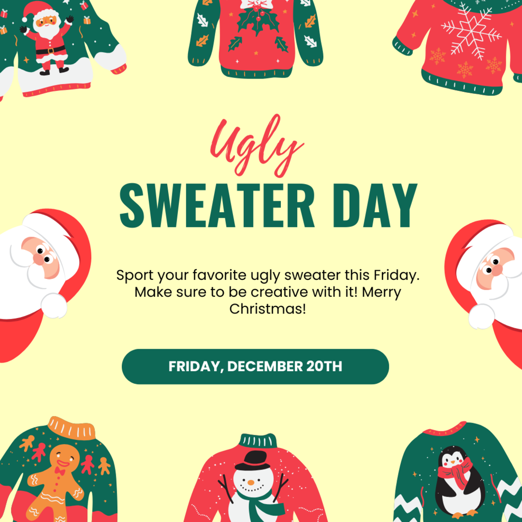 Hats On and Ugly Sweater Day