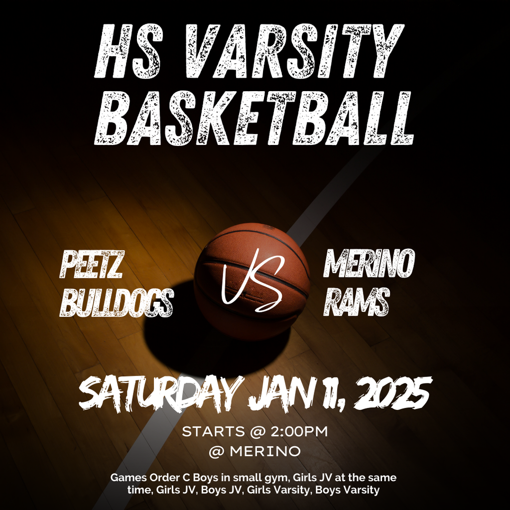 HS Basketball Peetz vs Merino