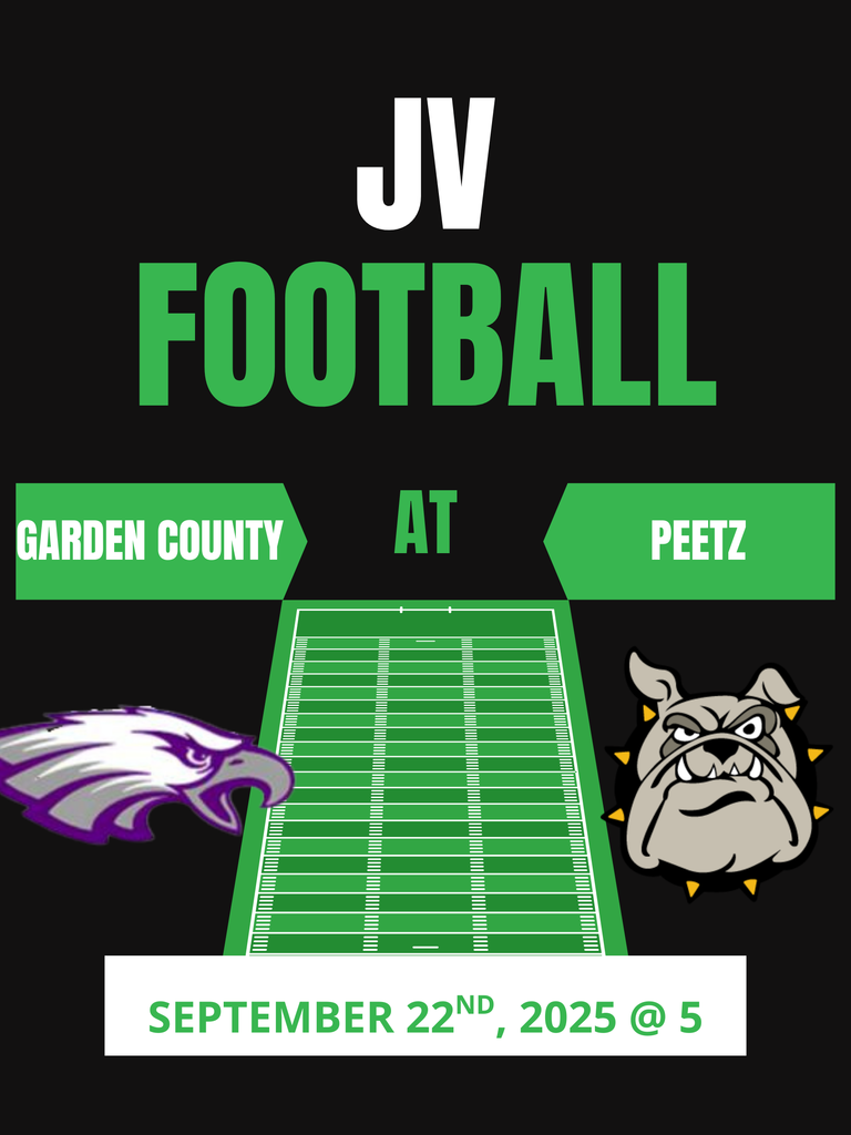 Jv football game at peetz against garden county september 22nd @5