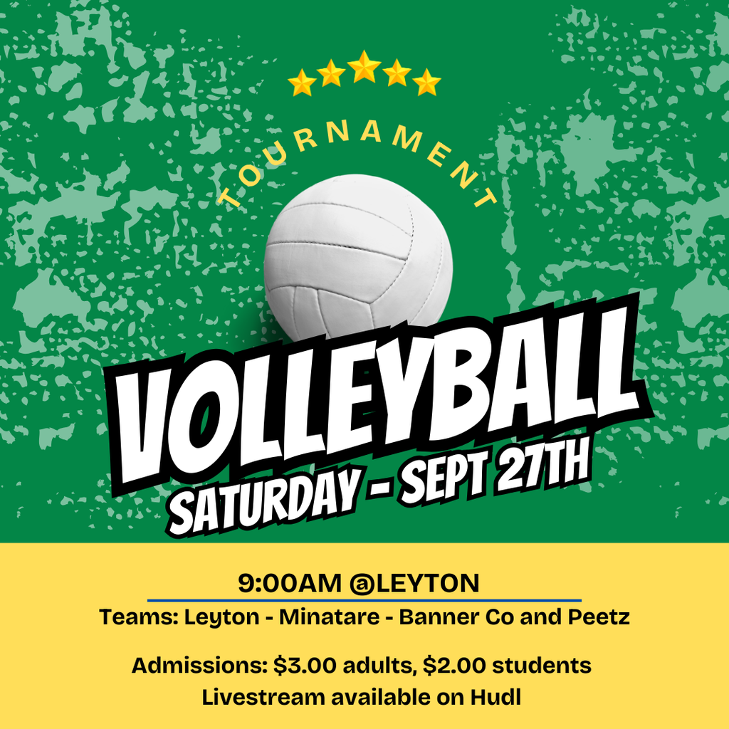 VB Tournament Sat Sept 27th at Leyton