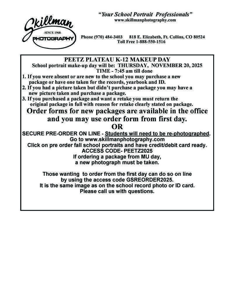 Picture Retake information