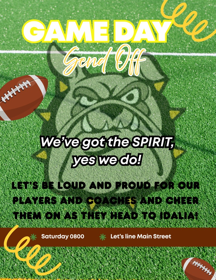 Bulldog send off on Saturday at 8:00