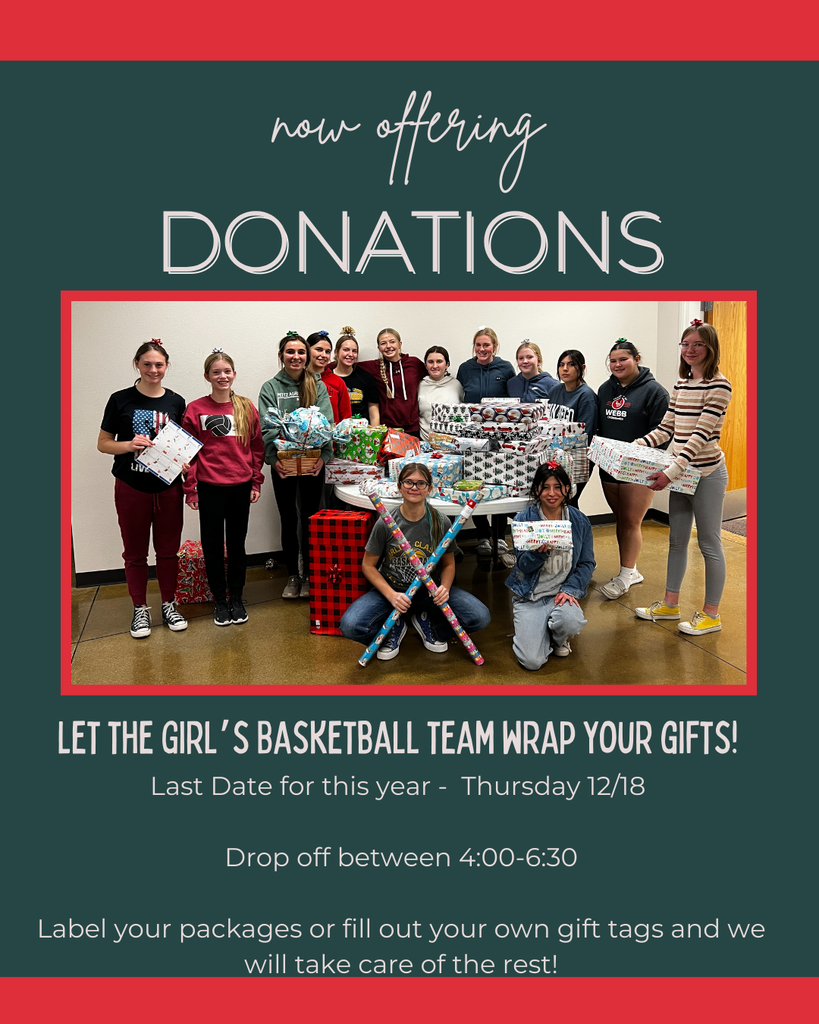 Girls Basektball Team is offering gift wrapping. 
