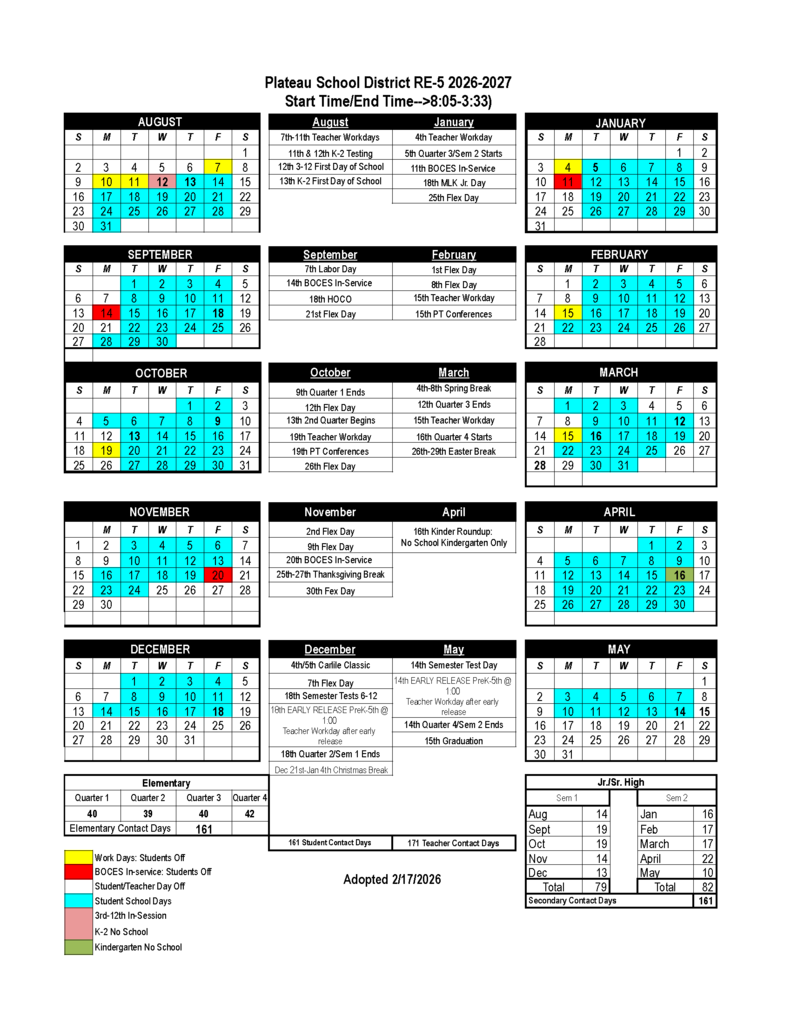2026-2027 Calendar