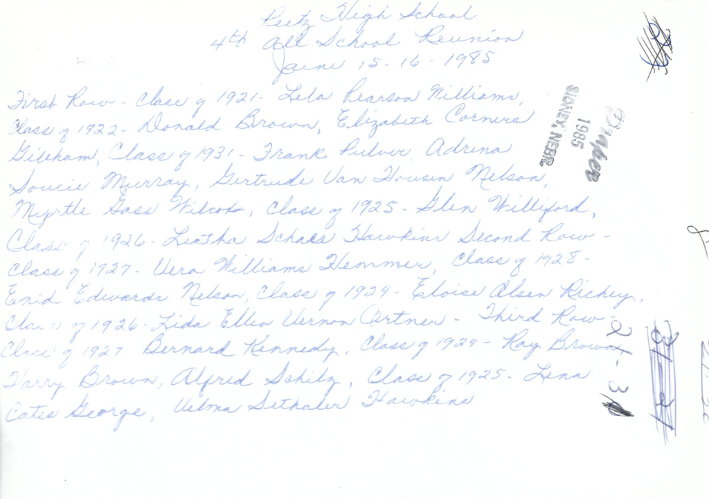 Class of 1921-1929 attendees