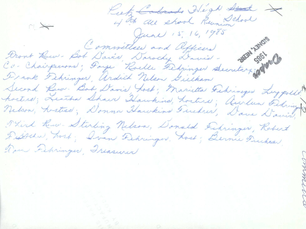Committee and Officers