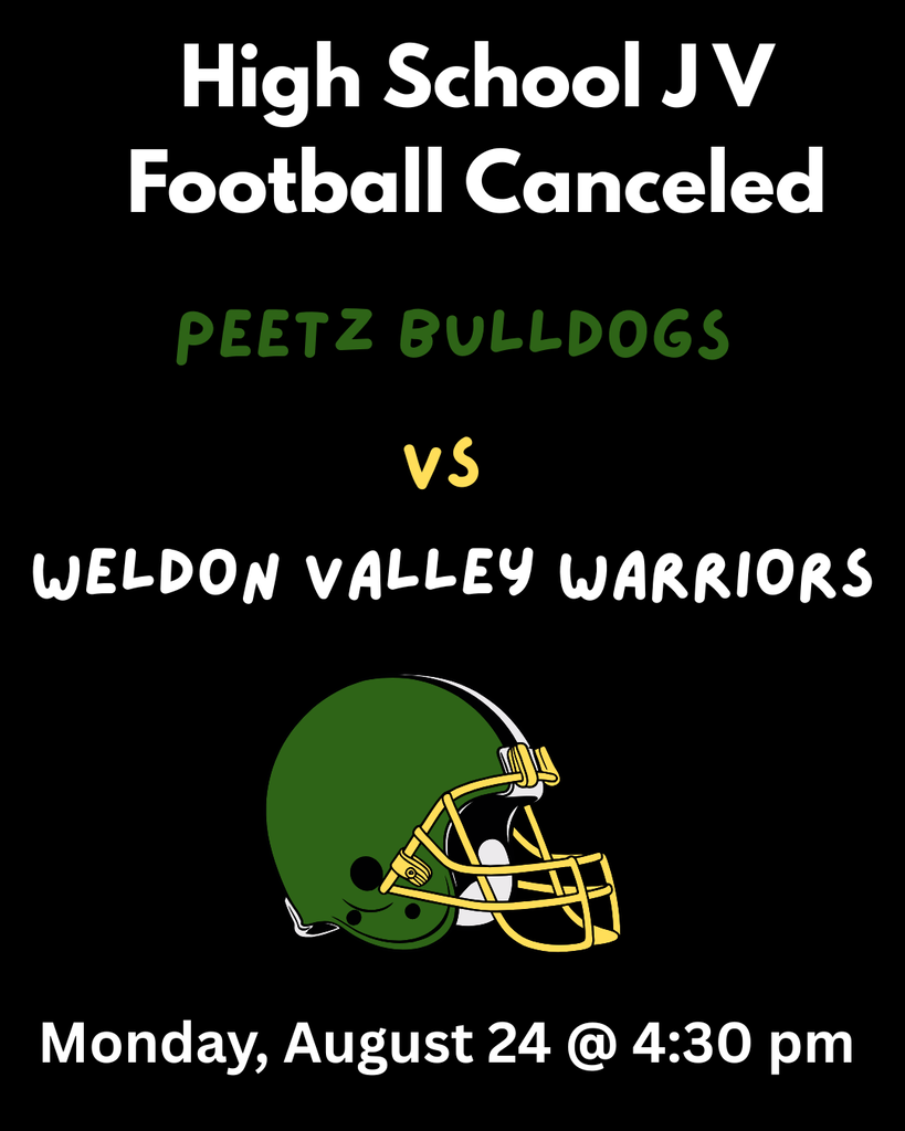 JV Football Game canceled