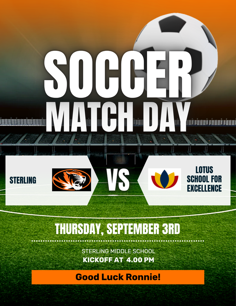 Ronnie's Soccer Game on 9/3 at 4pm.