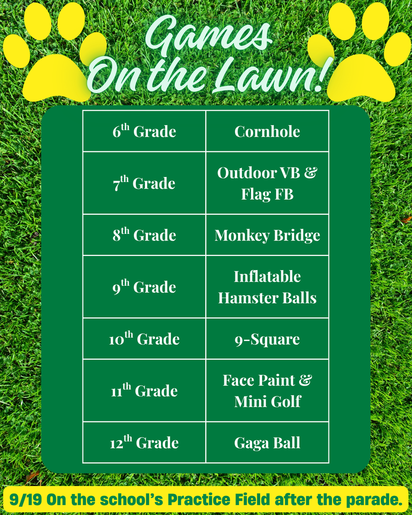 Games on the Lawn class schedule