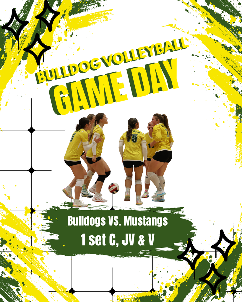 Game day post for lady Bulldogs vs Mustangs
