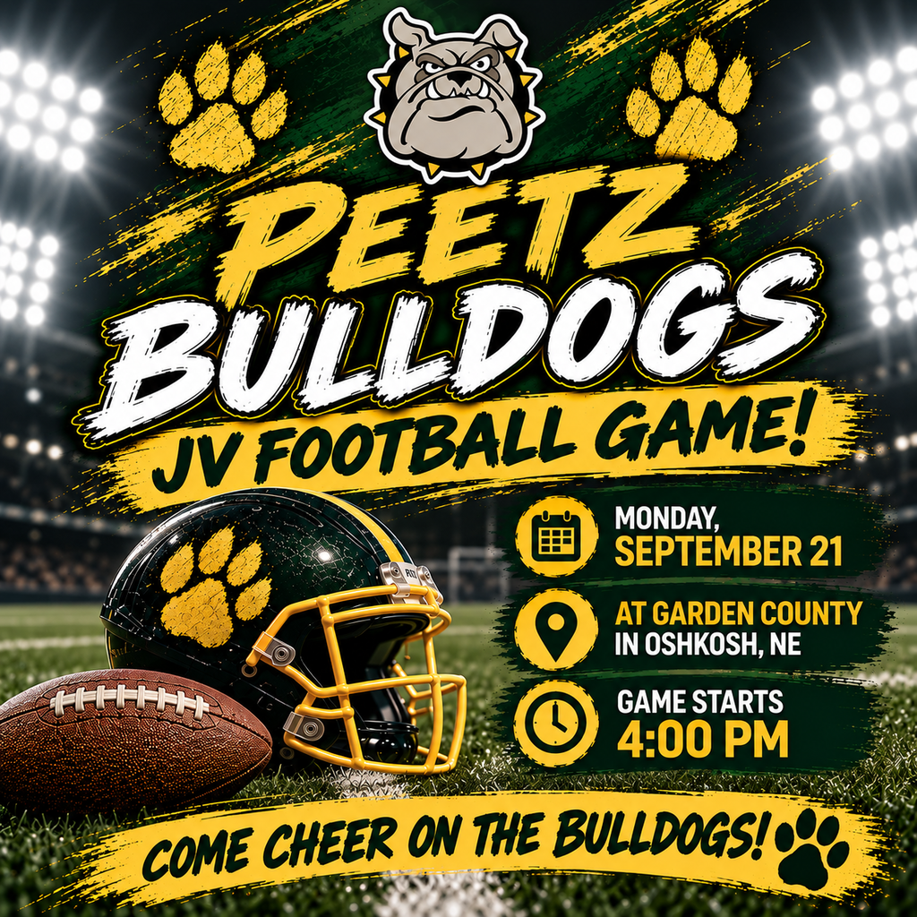 Garden County game is at 4:00. New time!