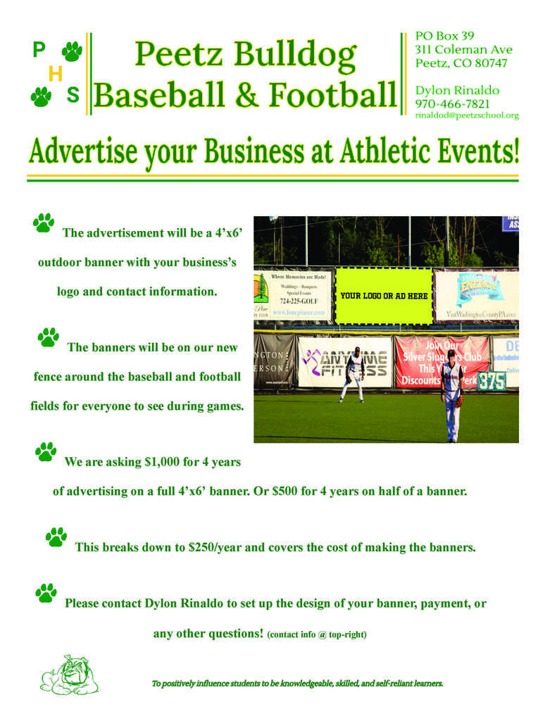 Banner advertisement flyer