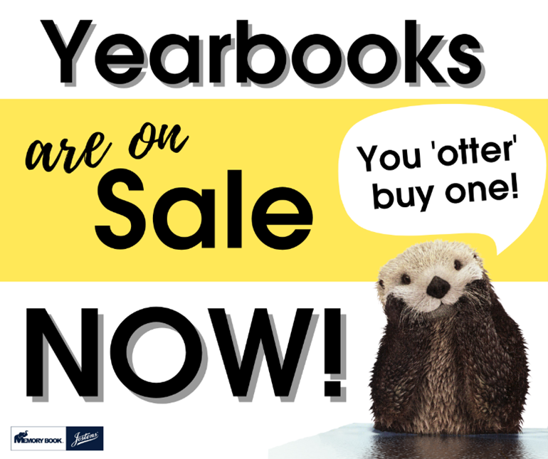 Yearbooks on sale now.