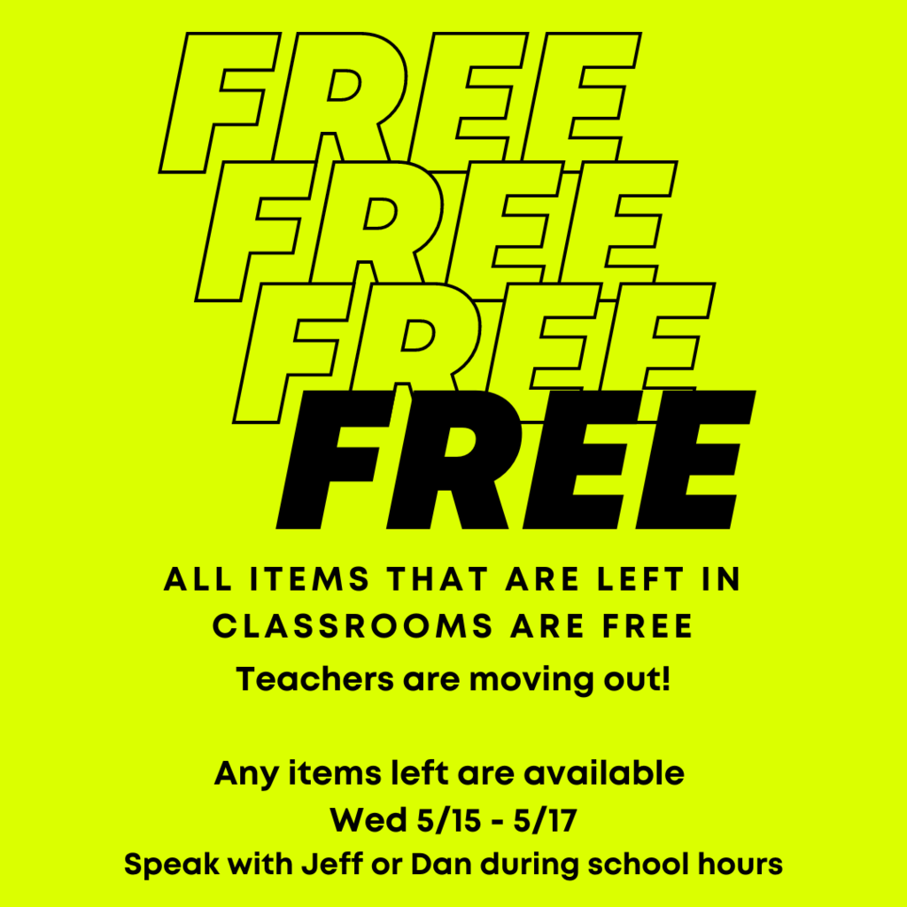Free items available at the school