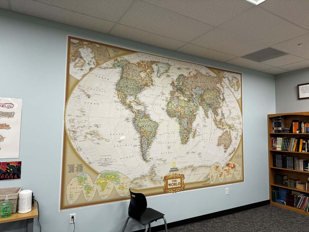 New map on the wall