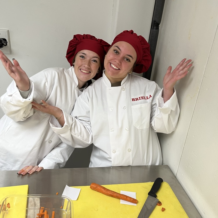 Culinary Arts first year worked on knife skills this week; Batonnet, Julienne, Brunoise. They look forward to seeing you in our restaurant soon!    forward 