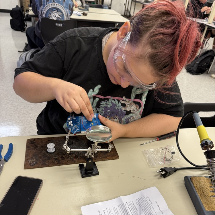 student working