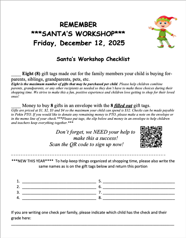 Santa's Workshop Reminder