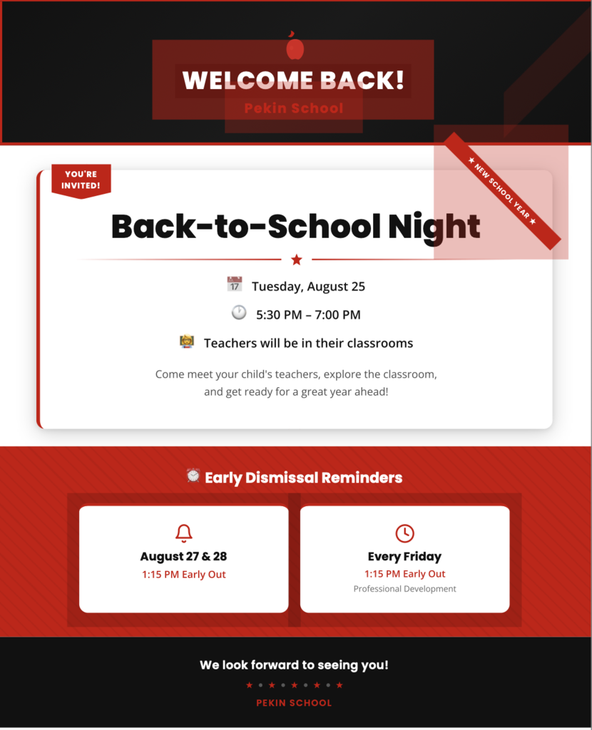 Back to School Night 