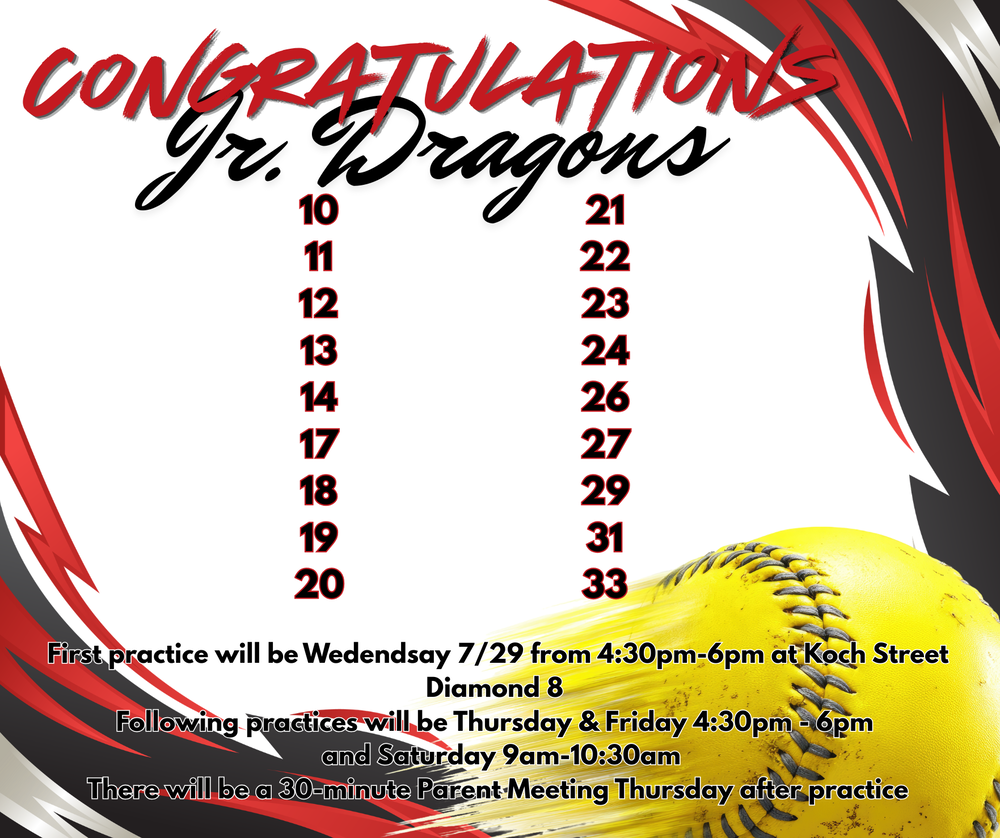 Jr. Dragons Softball
