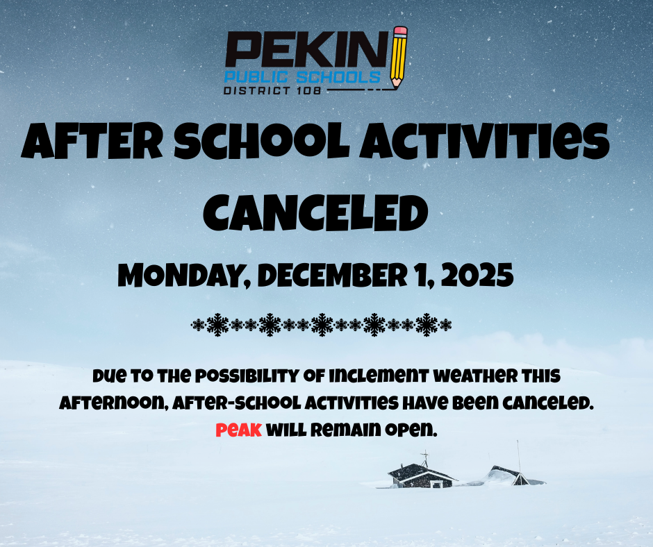 AFTERNOON EVENTS CANCELED notification