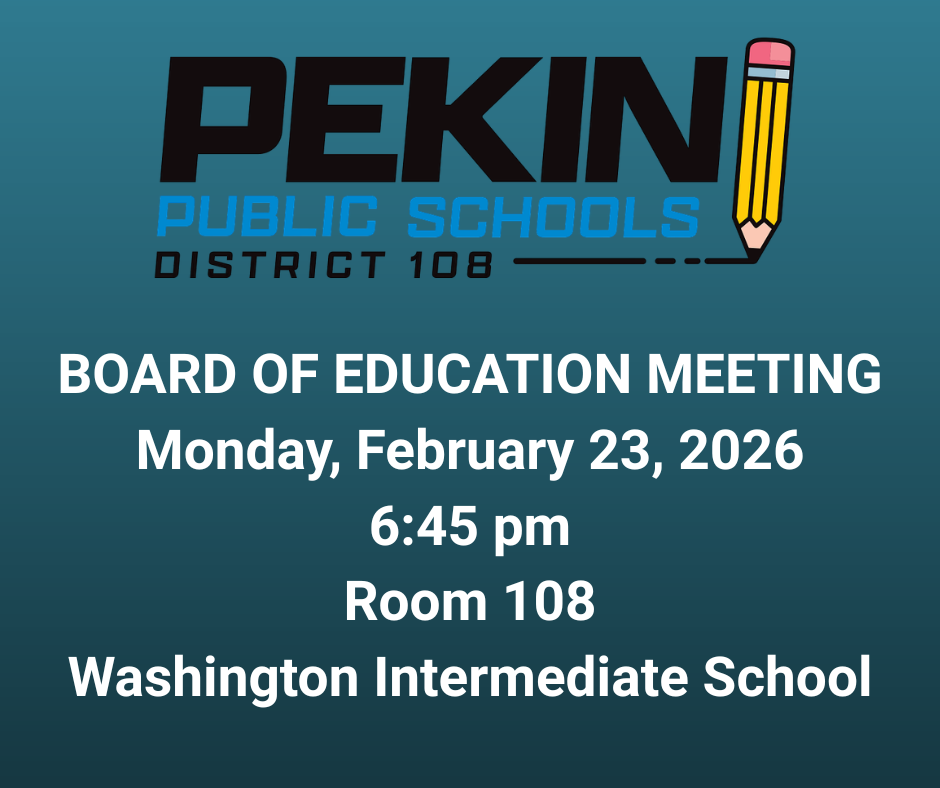 This is a graphic announcing an upcoming School Board Meeting