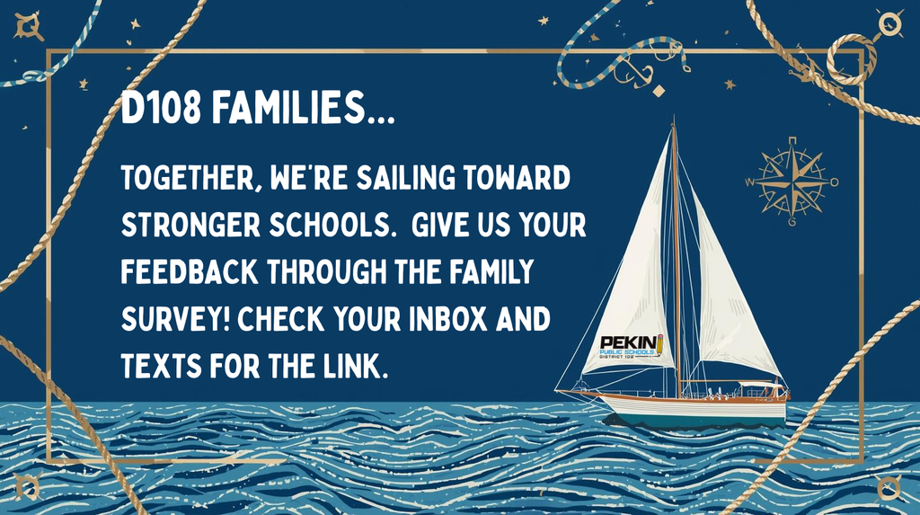 This image advertises a family survey for a school district.