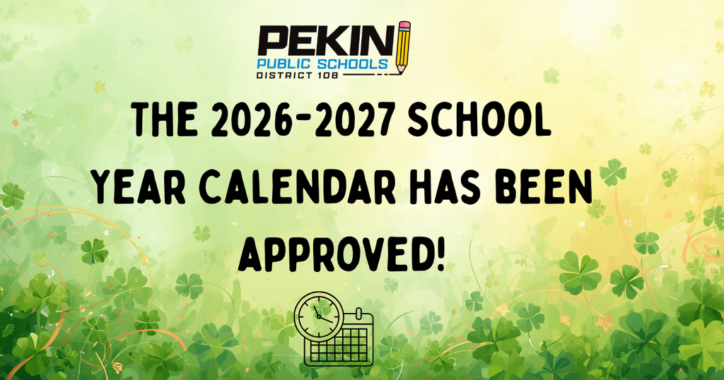This is an announcement that the 2026-2027 school year calendar has been approved.