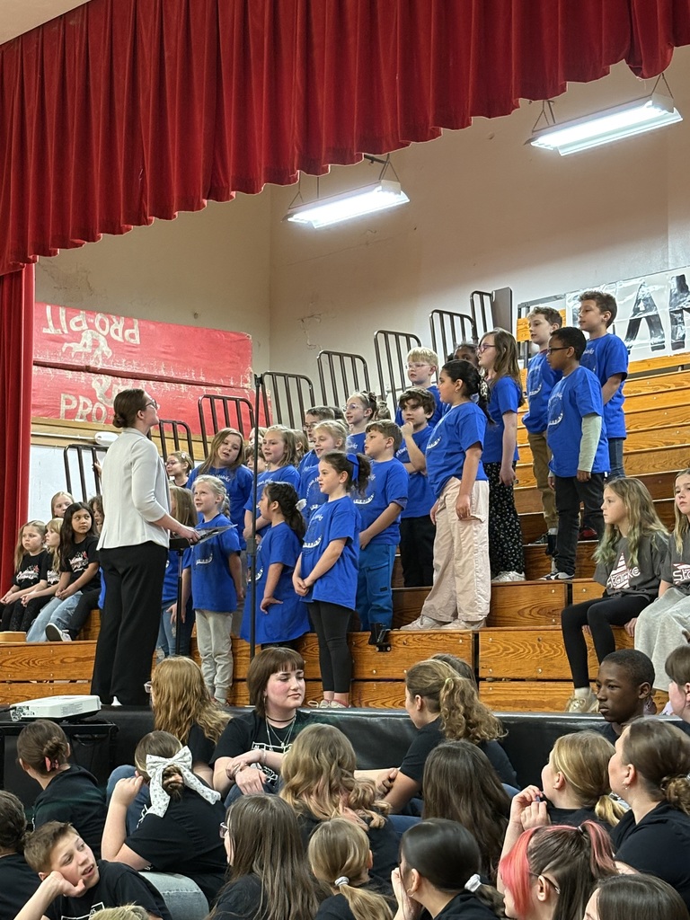 Students singing at a concert