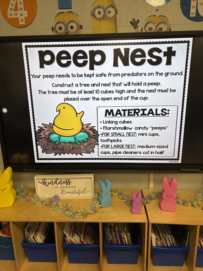 This is a description of a classroom Peep Nest Challenge for 3rd Graders.