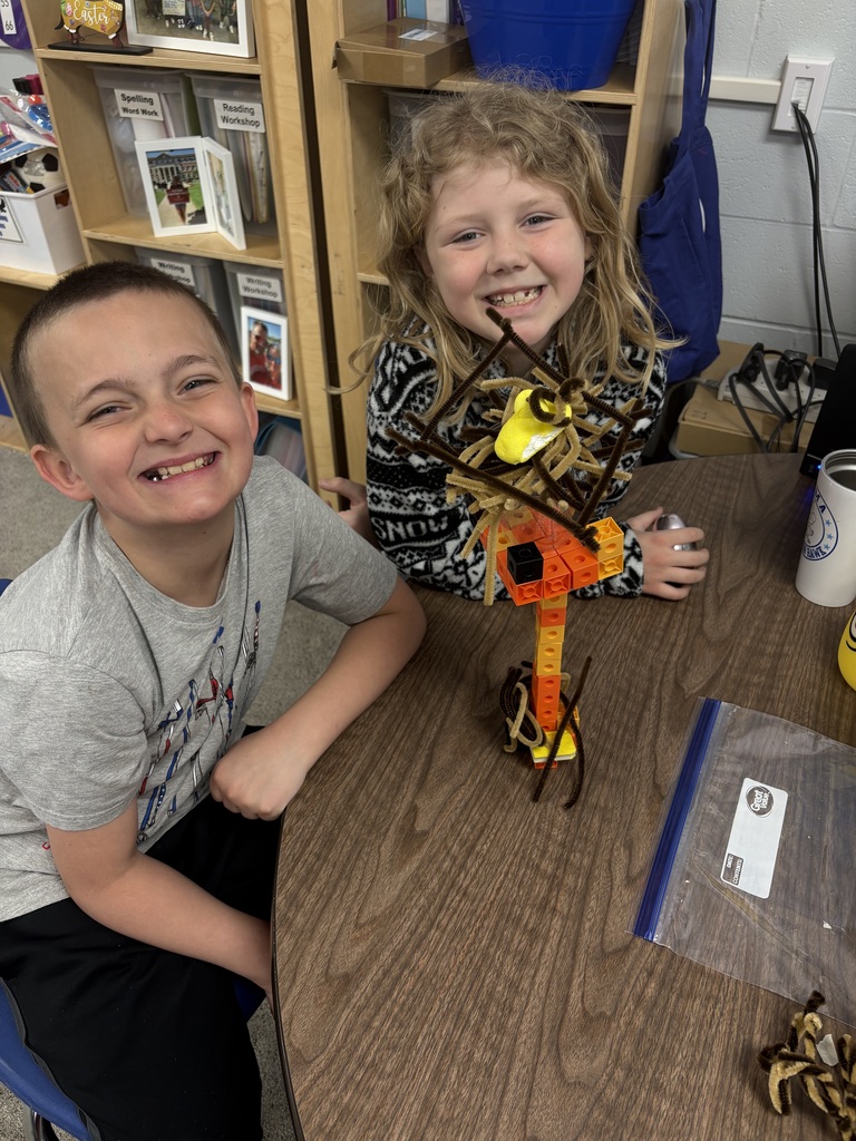 Students creating nests for their "Peeps." 