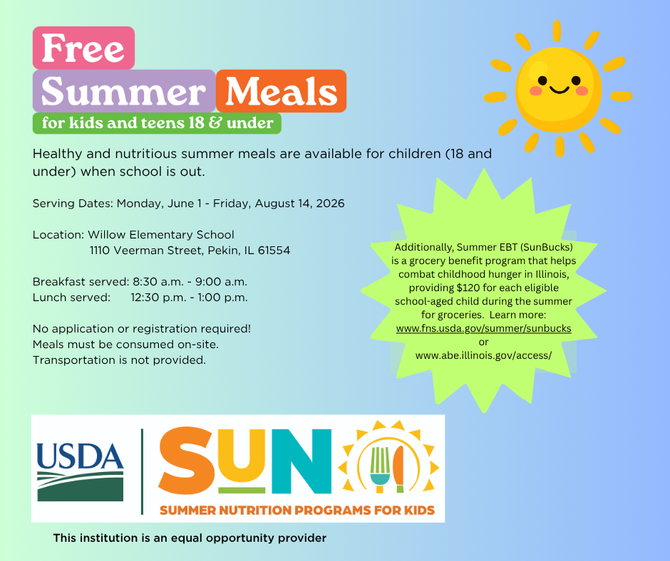 Summer Meals are available free for students