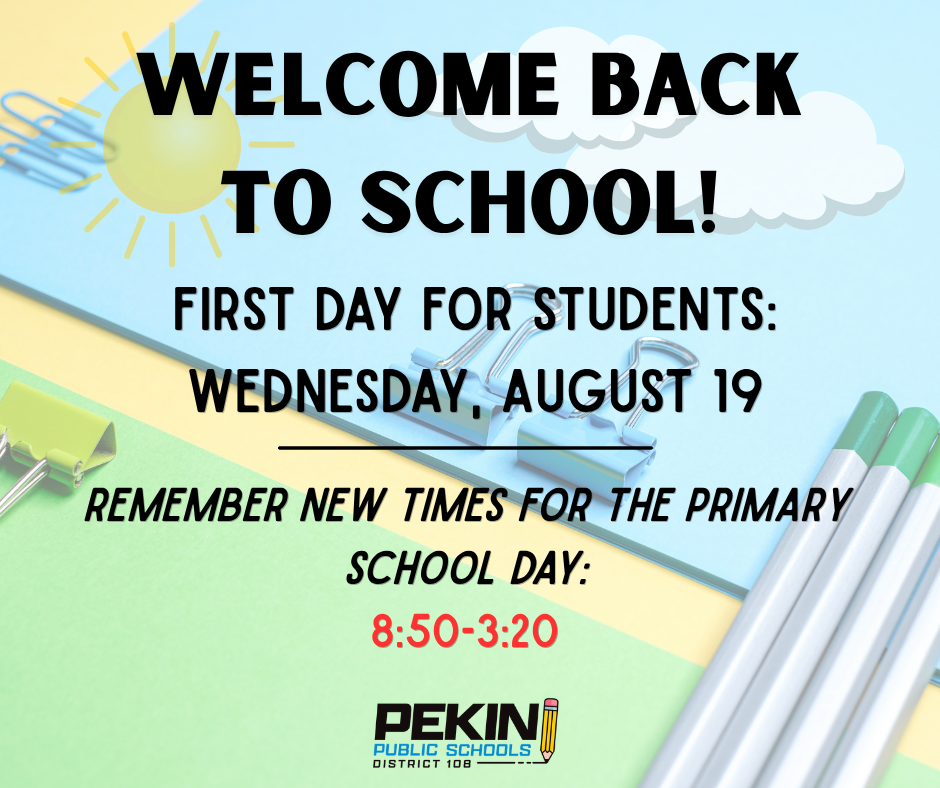 First Day of School announcement