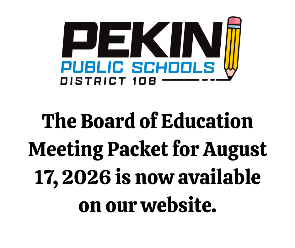 Board of Education Meeting Packet Announcement