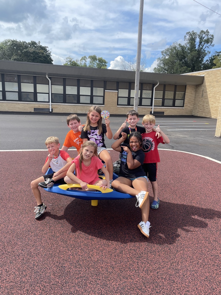 Students on a playground