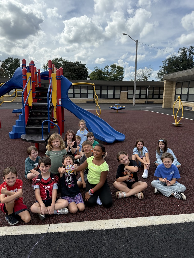Students on a playground
