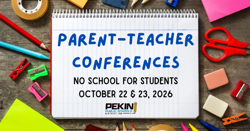 An announcement of no school due to Parent-Teacher Conferences