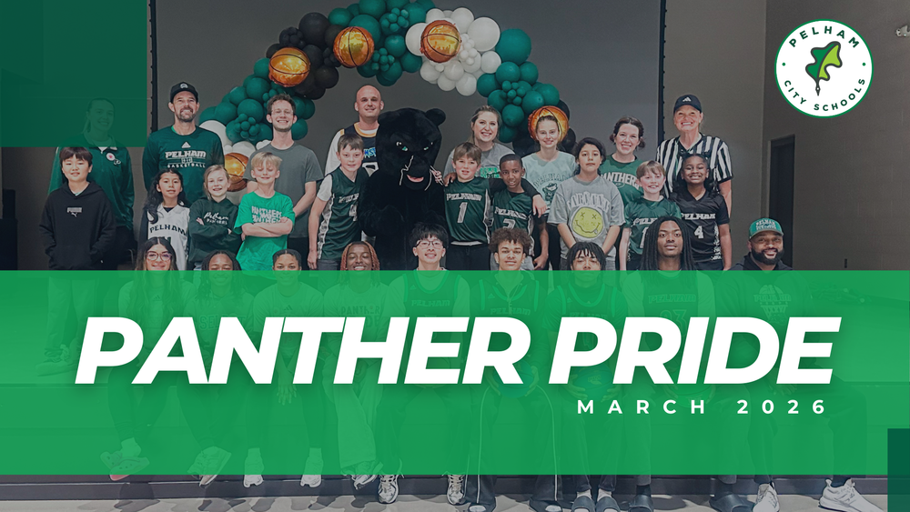 Panther Pride title slide featuring group photo