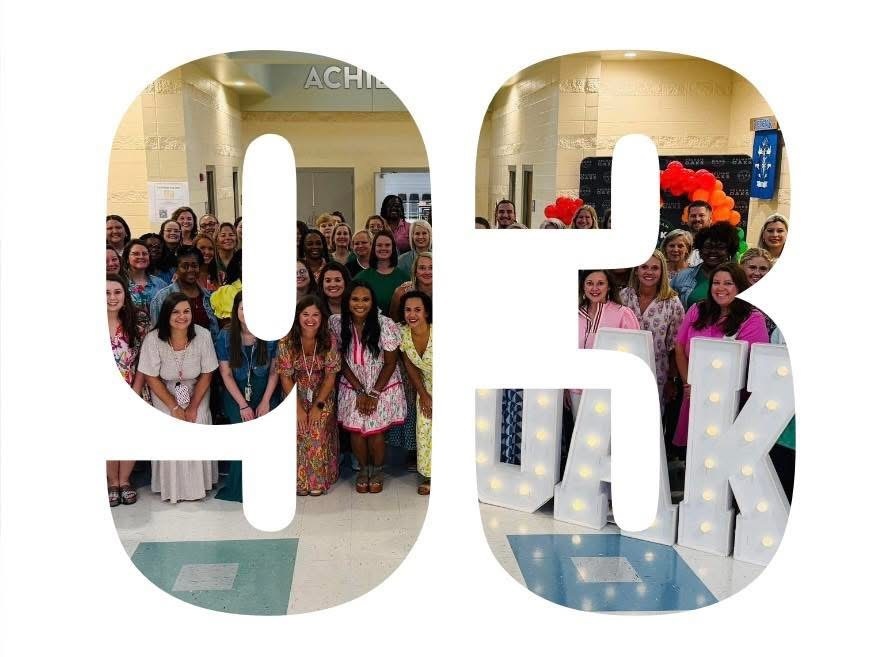 a 93 with Pelham Oaks Teachers inside